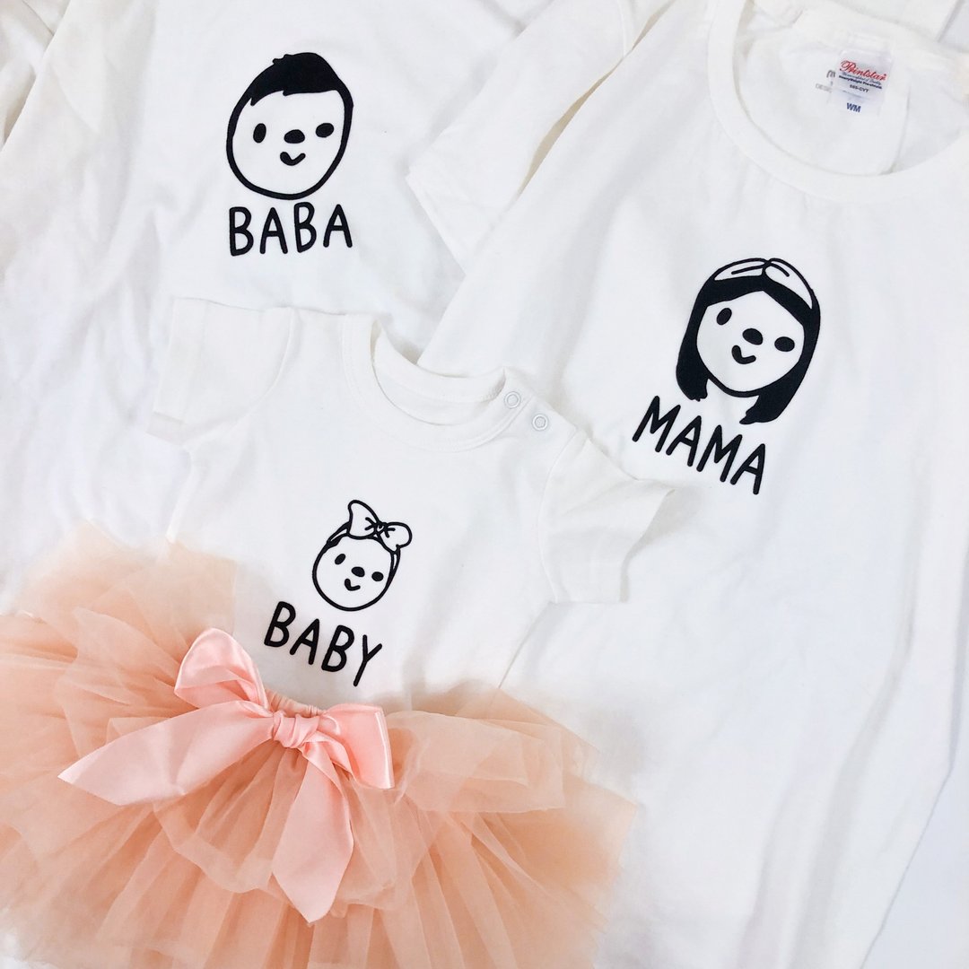 蓬蓬裙 派对亲子装 生日亲子服 周岁拍摄服 Babymurmur - 亲子装 - 棉 白色