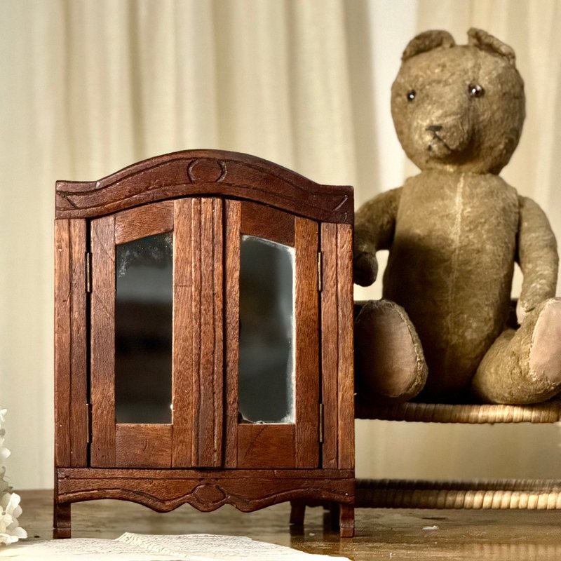 客订80898- 迷人法国古董娃娃屋迷你衣柜 - 收纳用品 - 木头 