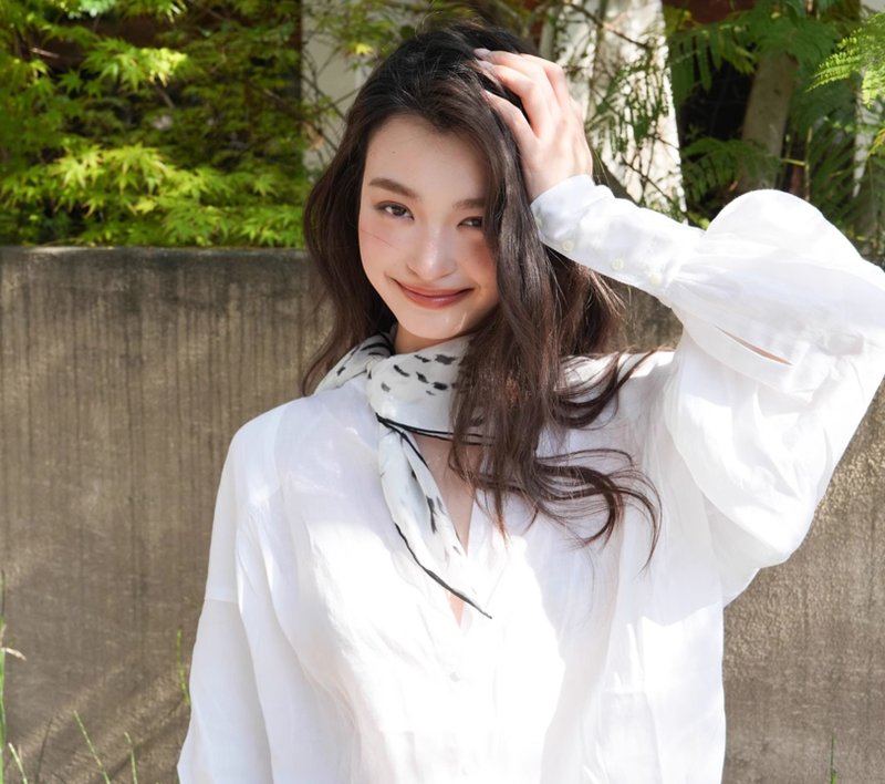 【动物纹系列】法式复古/轻薄飘逸/真丝雪纺方巾 - 丝巾 - 丝．绢 多色