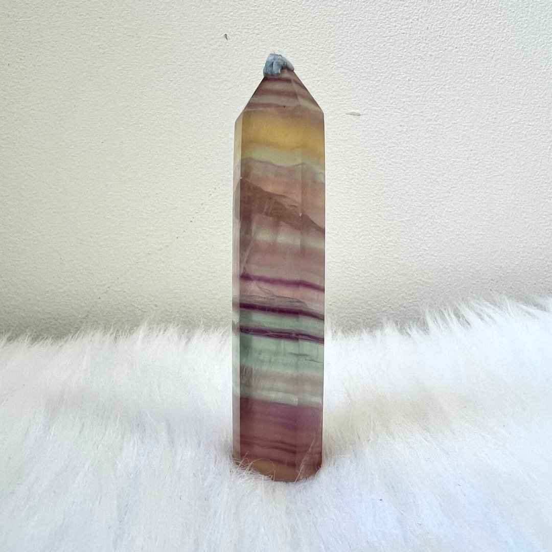 彩萤石柱 | 水晶 | 水晶柱 | 水晶摆件 - 摆饰 - 水晶 多色