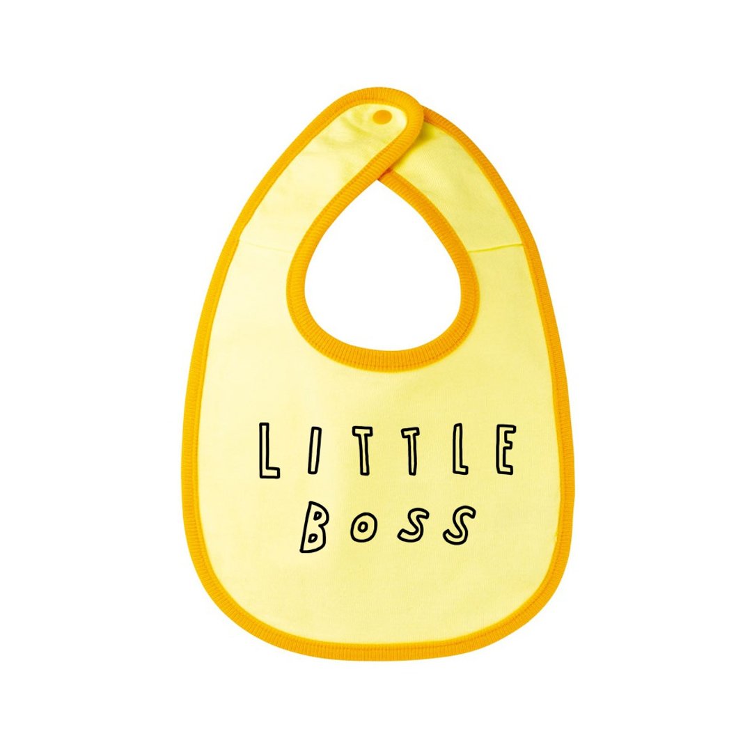 Little Boss #2 围兜 - 围嘴/口水巾 - 棉．麻 黄色