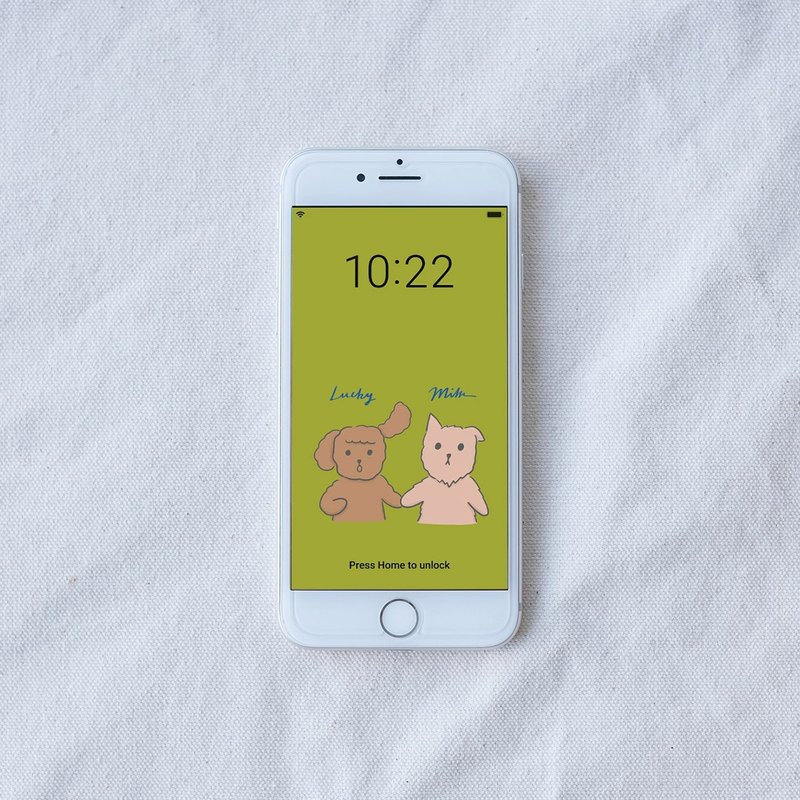 定制化手机壁纸 | 宠物似颜绘 - 电脑手机桌布/贴图/App 图示 - 其他材质 