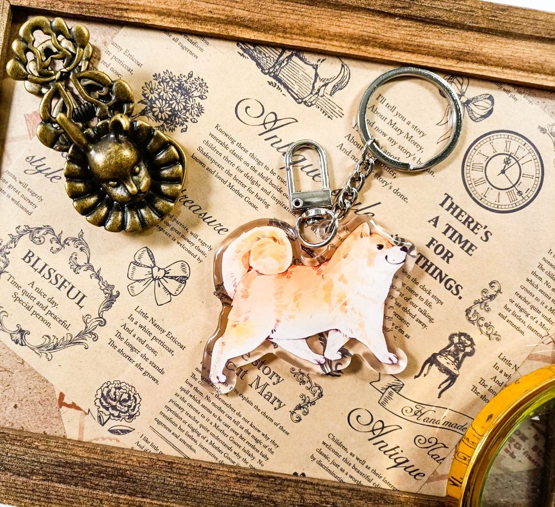 KR519可愛吊飾cute pendant_柴犬Shiba Inu.F/ 晶透吊飾_鑰匙圈 - 钥匙链/钥匙包 - 塑料 多色