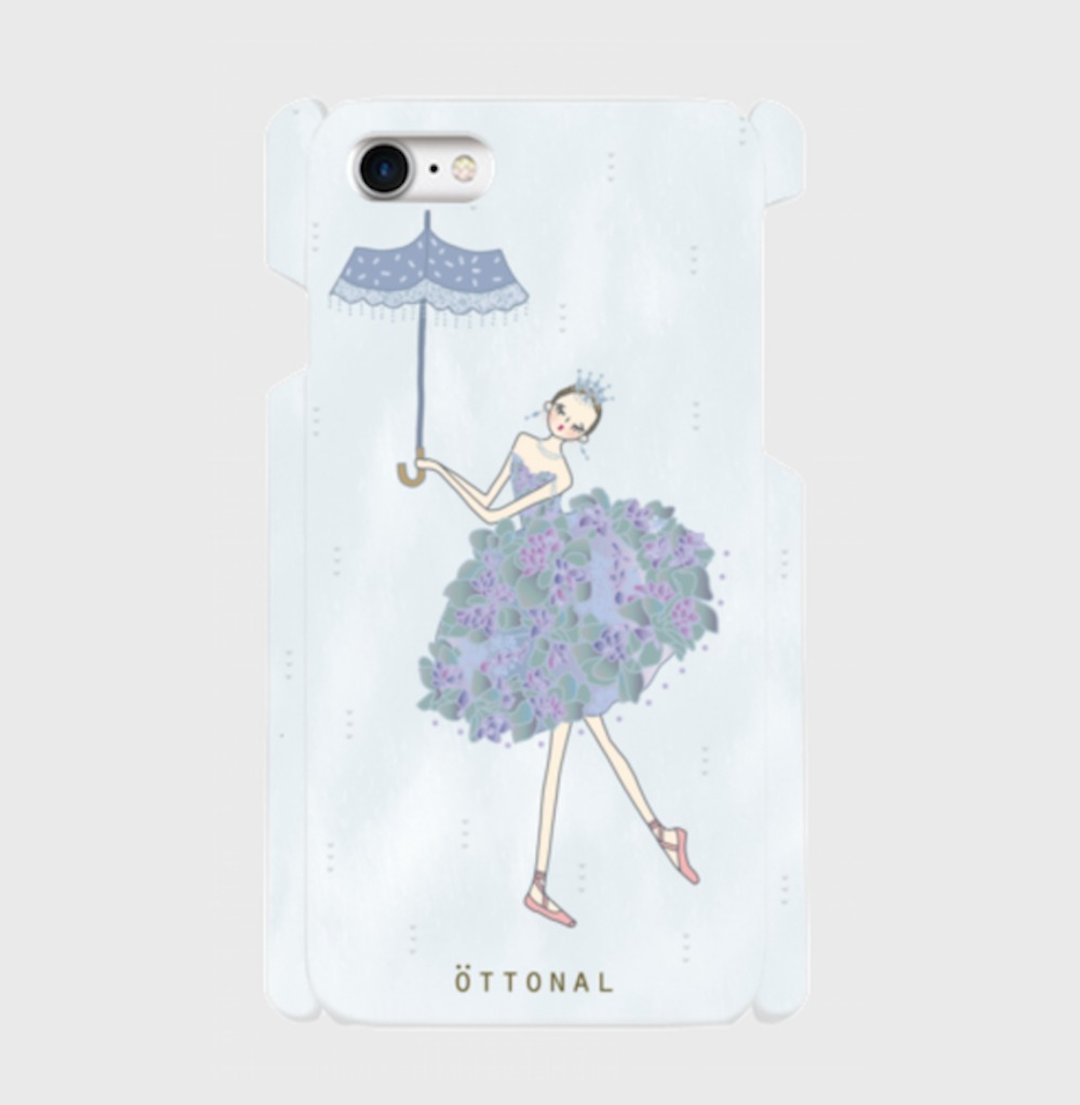 Hydrangea Ballerina Smartphone Case - 其他 - 塑料 蓝色