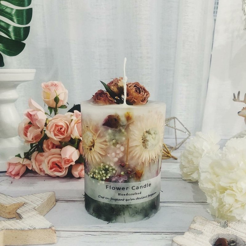 12月圣诞暖心体验。干燥花大豆香氛蜡烛。手作花卡课程。 - 蜡烛/香氛 - 蜡 