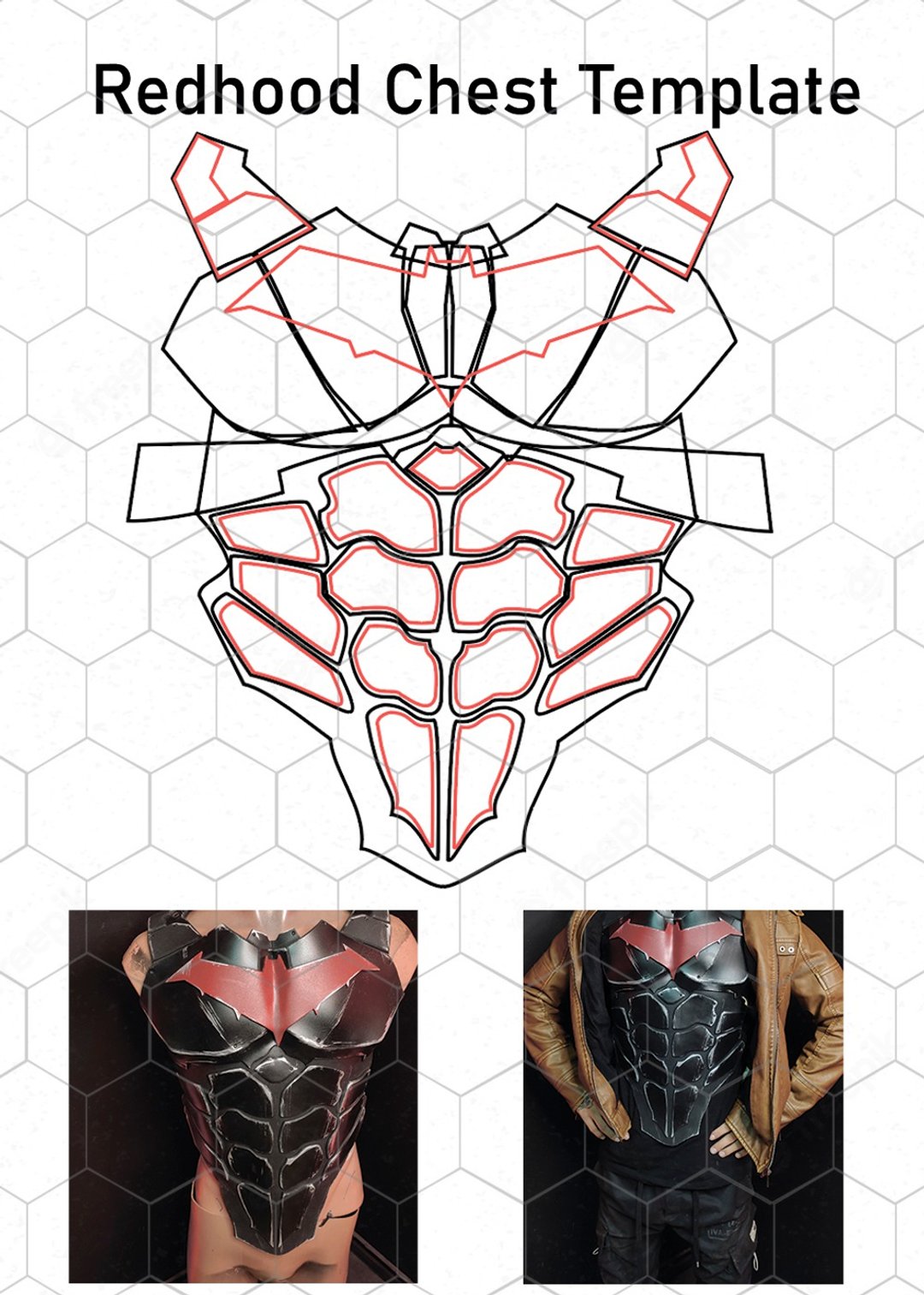 RedHood Chest armor cosplay template - 其他数码设计 - 其他材质 