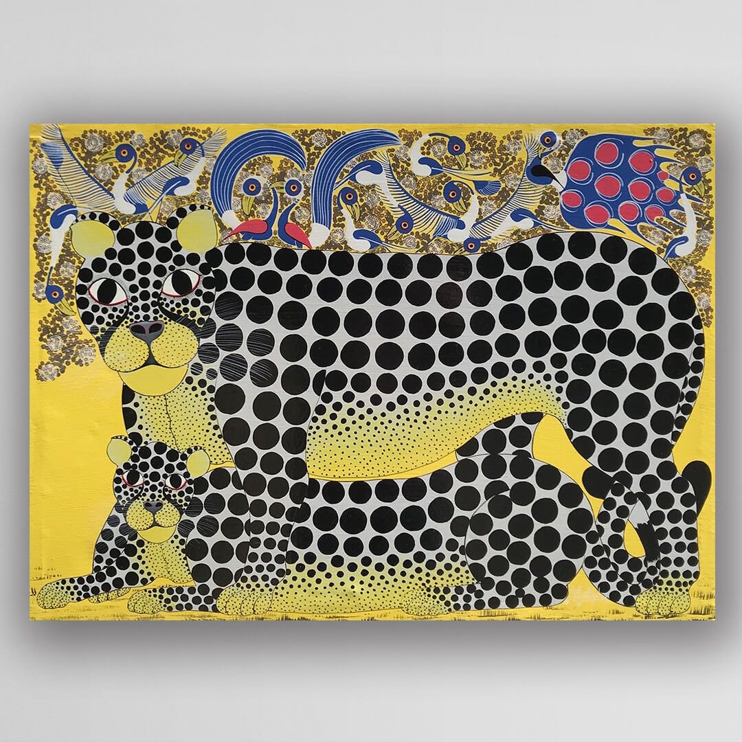【U443 猎豹情人 Mustapha】非洲艺术空运来台/80x58cm - 海报/装饰画/版画 - 其他材质 