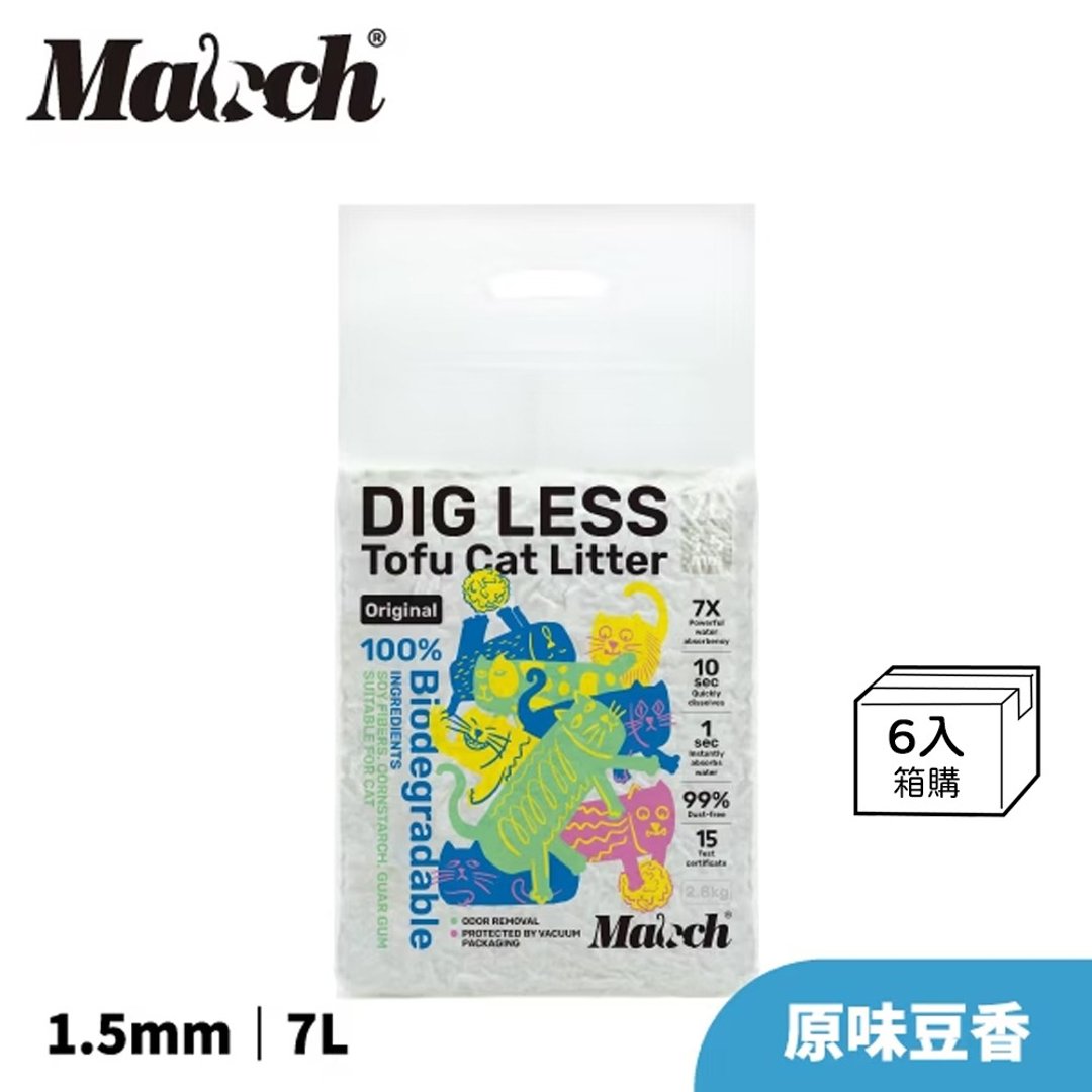 喵趣 植物环保消臭豆腐猫砂-7L (1.5mm) 6入 - 猫砂/猫砂垫 - 环保材料 
