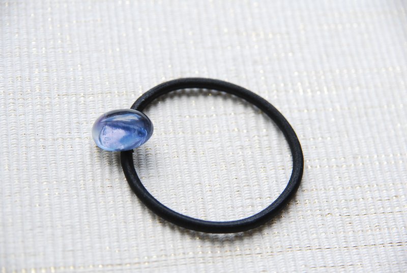 Fluorite Hair Tie A - 发饰 - 半宝石 蓝色
