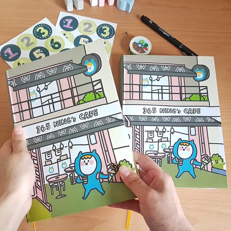 Ning's- 年历本 (无时效)+月份贴纸 - 笔记本/手帐 - 纸 