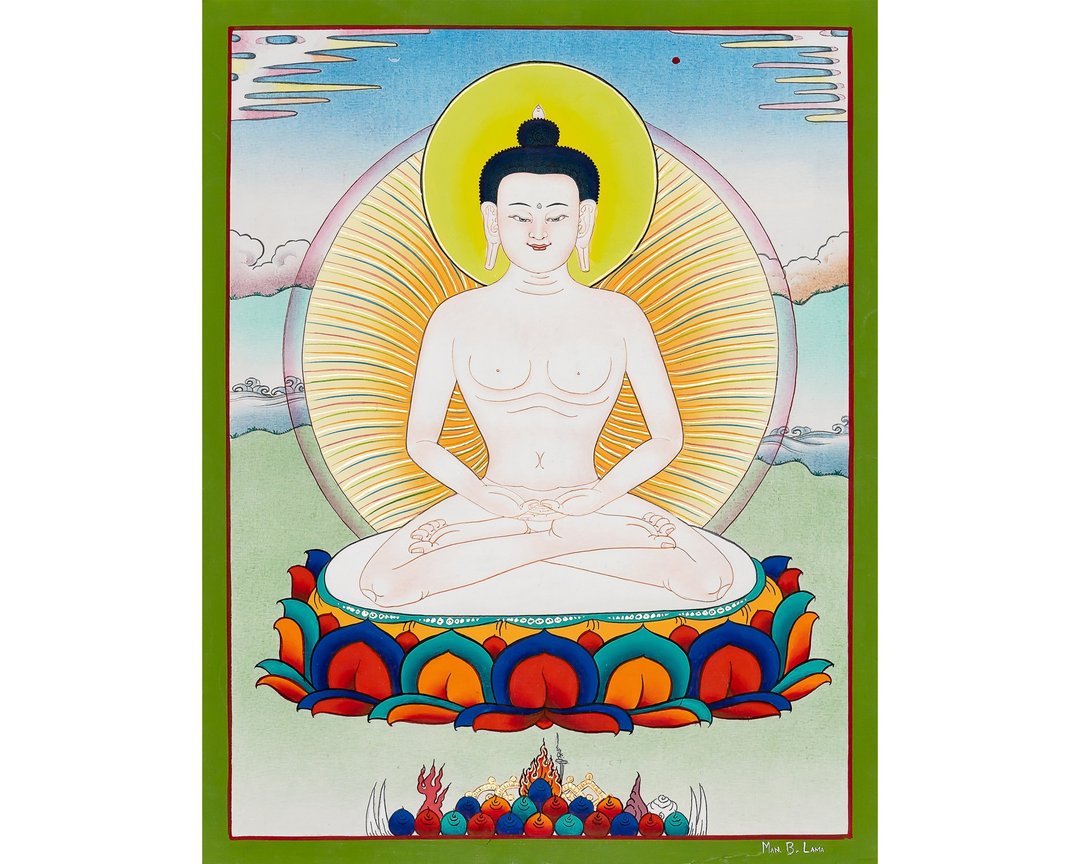 手工制作的佛力唐卡 - 神圣力量的真实象征 - 墙贴/壁贴 - 其他材质 多色