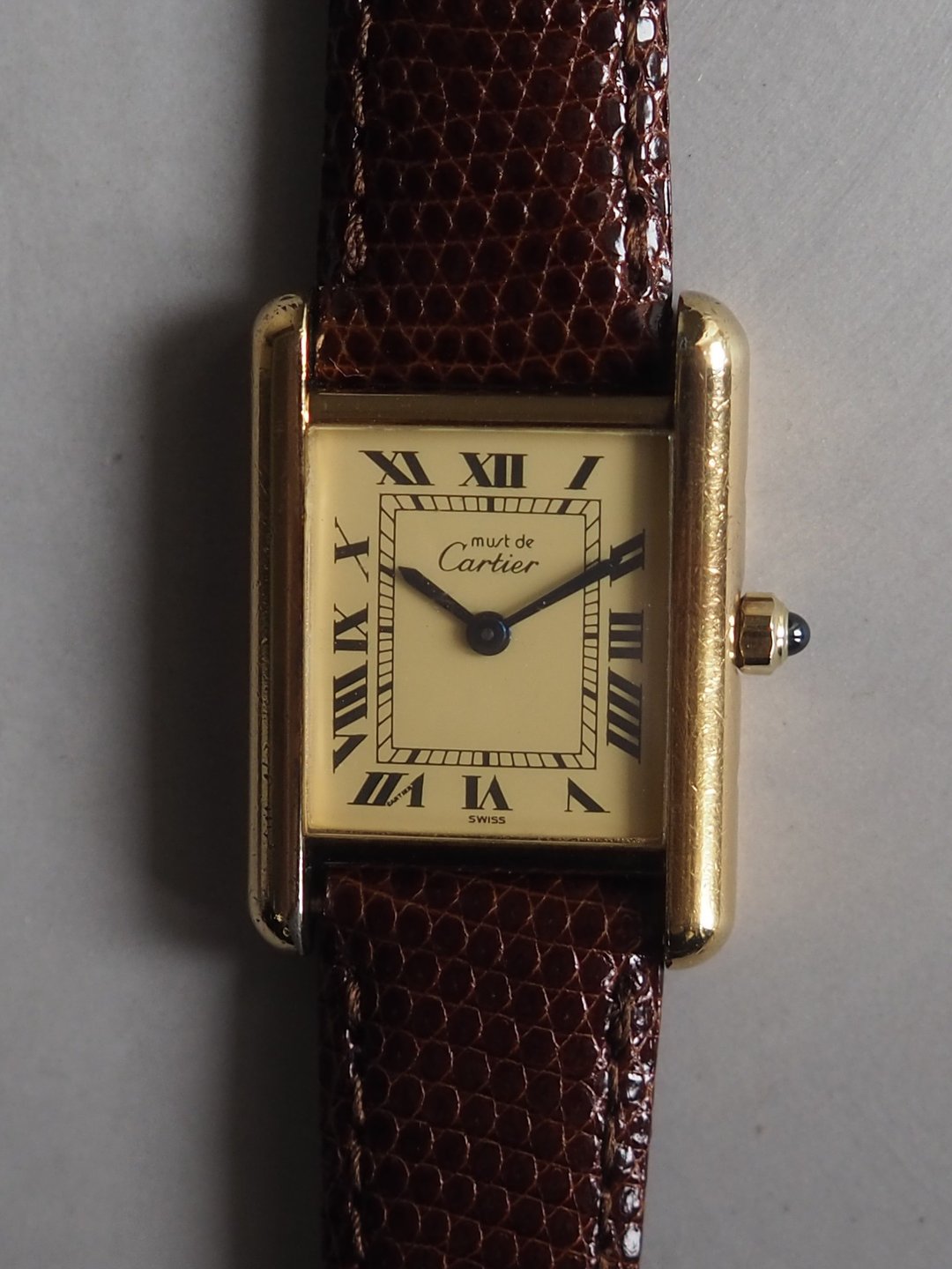 Cartier Must de Tank SM 卡地亚 经典坦克腕表 古董表 - 女表 - 纯银 金色