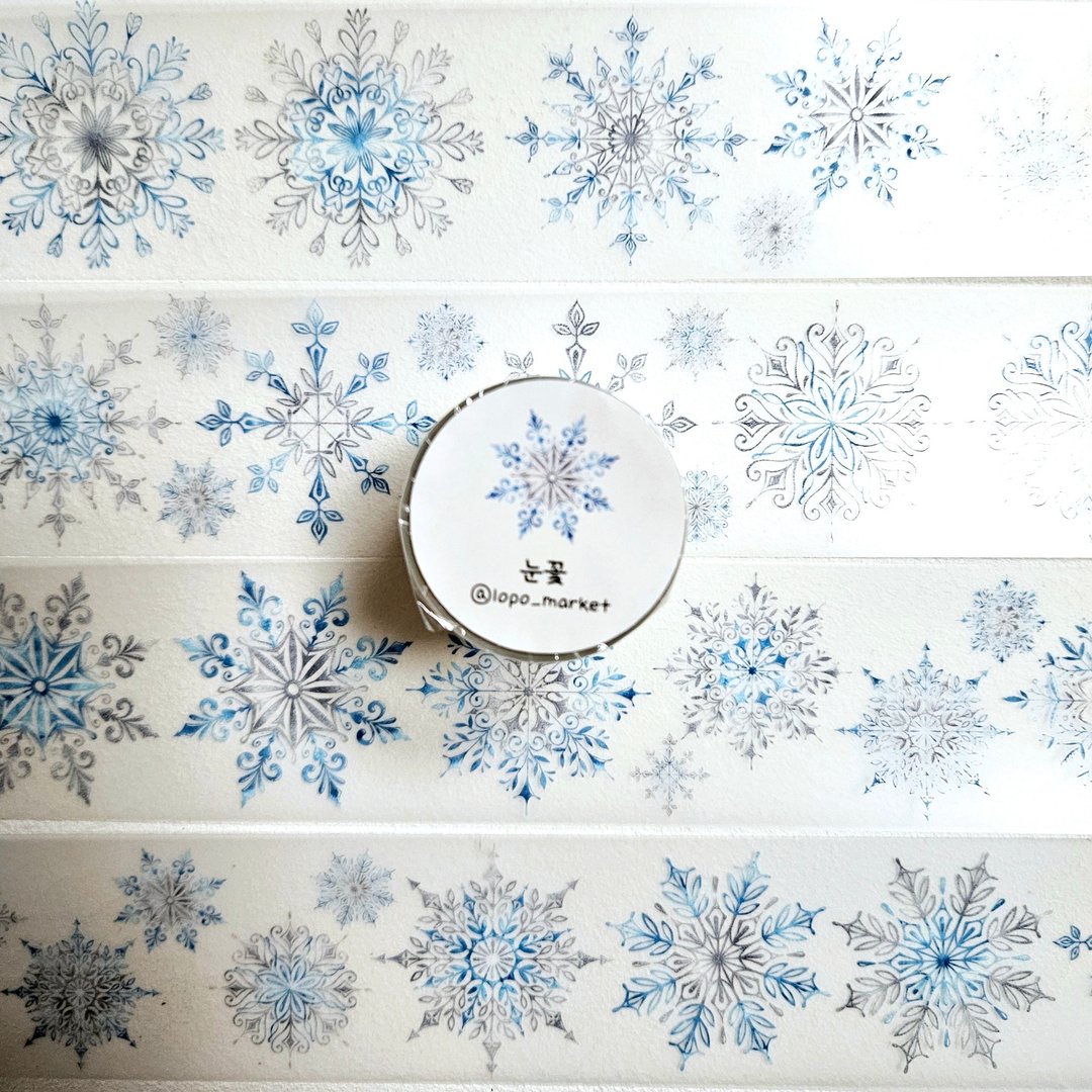雪花透明雾面和纸胶带 - 纸胶带 - 其他材质 