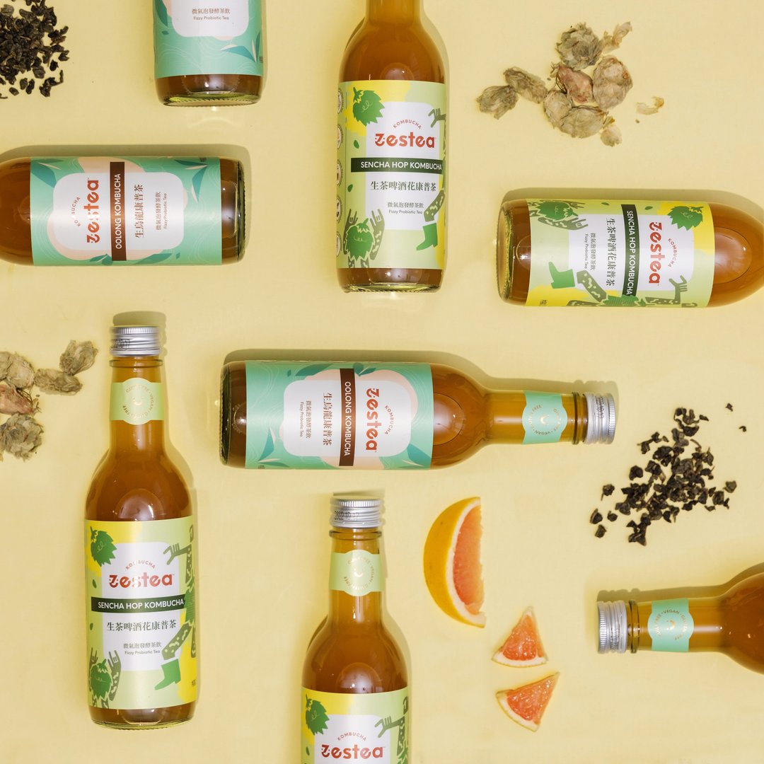 Zestea康普茶经典生乌龙组 300ML*12瓶(无添加、富含益生菌) - 茶 - 新鲜食材 