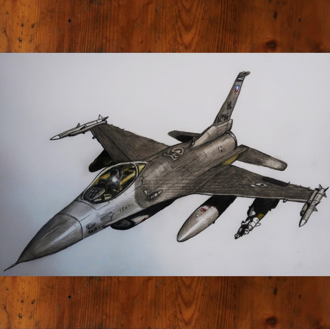 1.F-16战斗机画(上架作品)  2.定制画  3.缩时摄 - 订制画像 - 纸 灰色