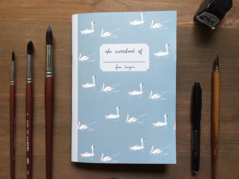 天鹅 A5 方格笔记本 - 笔记本/手帐 - 纸 蓝色