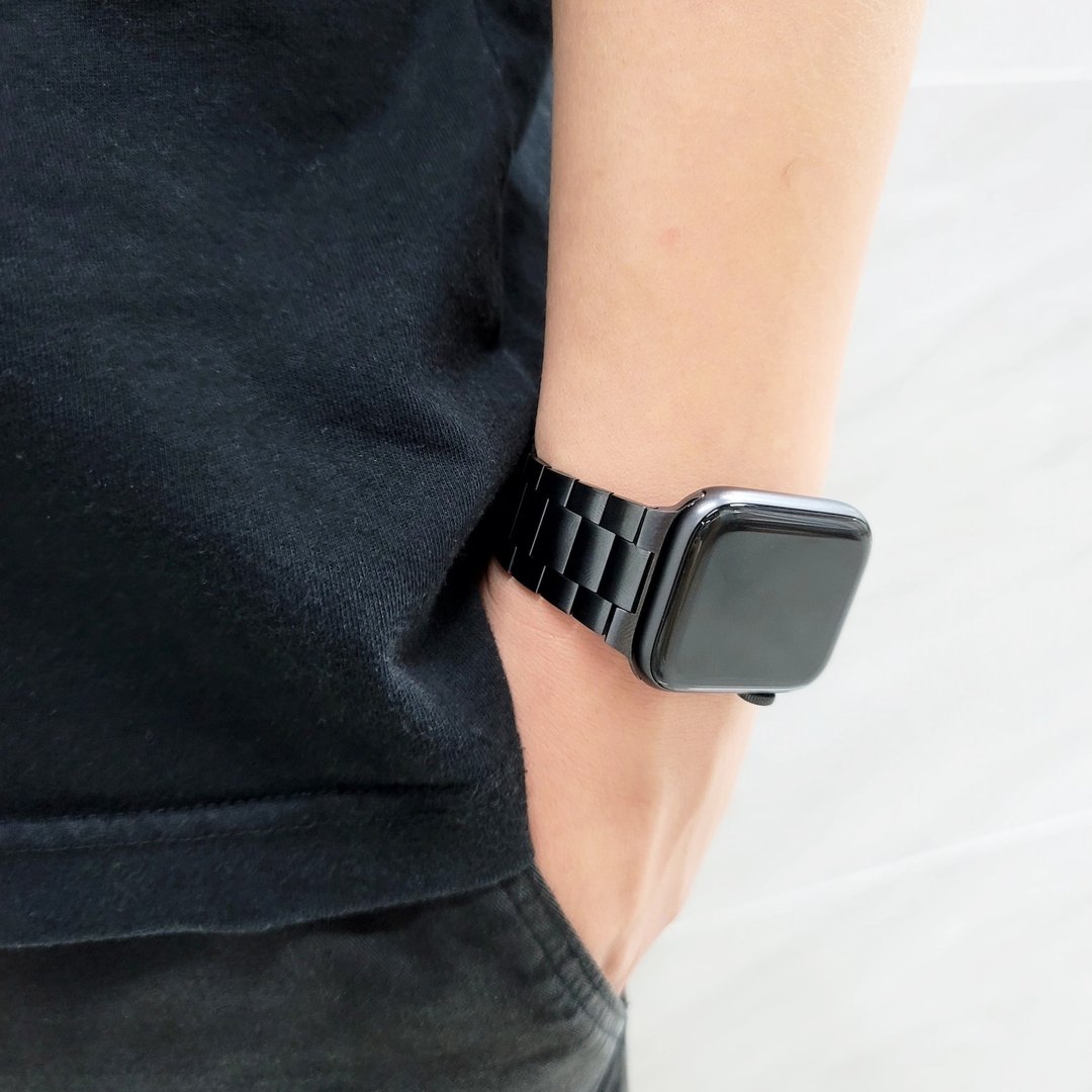 HAPS Chap. 黑色Apple Watch鋼錶帶 - 表带 - 不锈钢 黑色