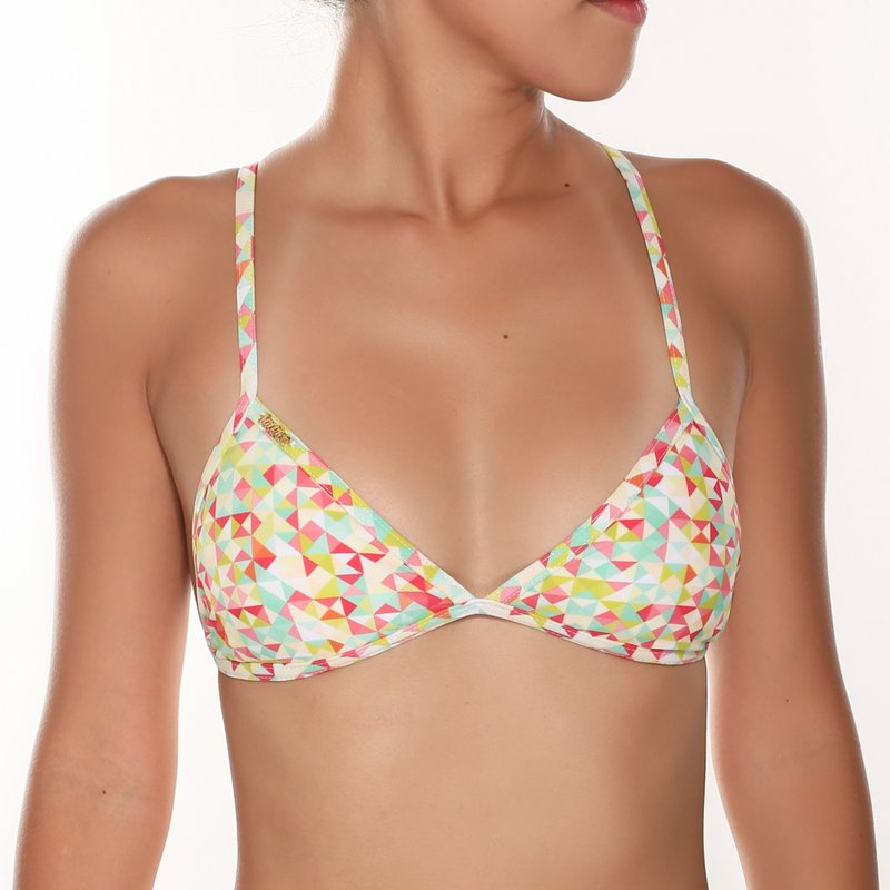 苹果切片冲浪比基尼上衣 - 女装上衣 - 聚酯纤维 黄色