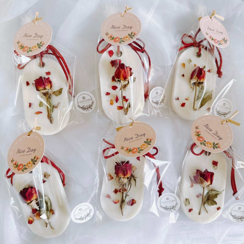 加购 典藏红玫 手工制作 干燥花 香氛砖 香氛蜡片 婚礼 - 香薰/精油/线香 - 植物．花 红色