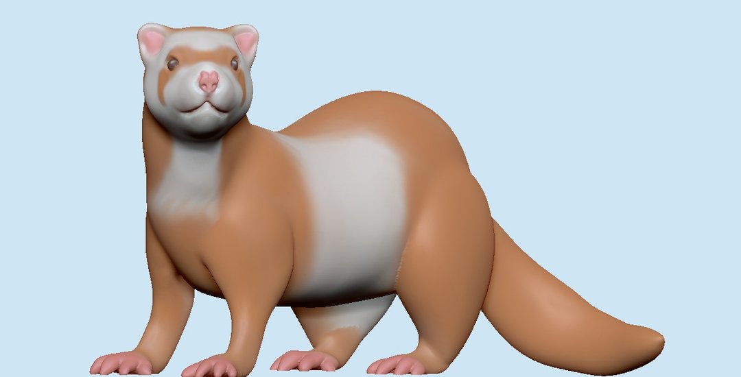 Ferret figurine STL file for 3D print - 其他数码商品 - 其他材质 
