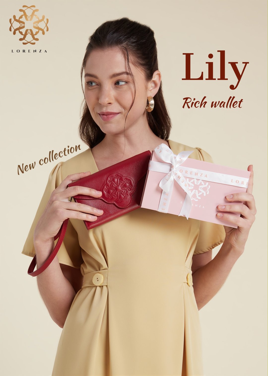 Lily Wallet Berry Red - 皮夹/钱包 - 真皮 红色