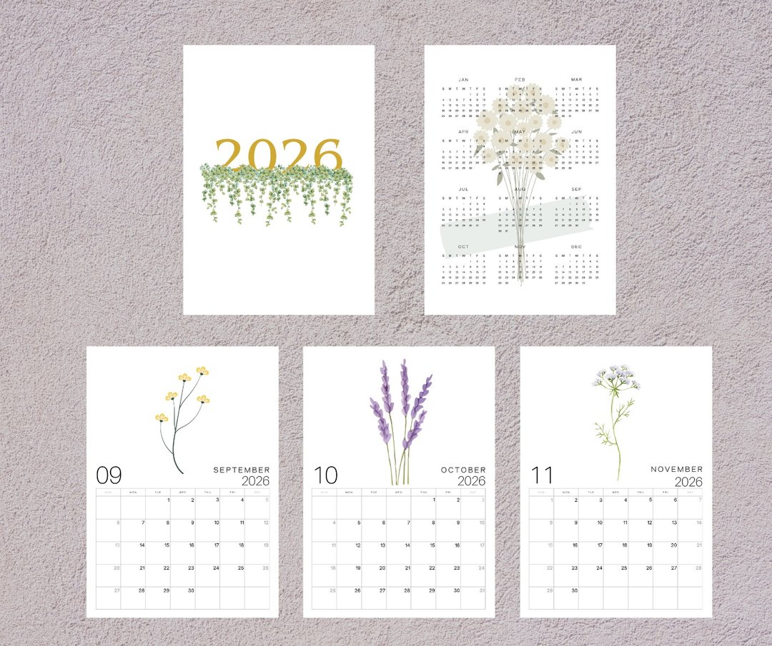 Essence of 2026 Calendar - 时尚数位海报壁挂式月历 - 电子手帐及素材 - 其他材质 