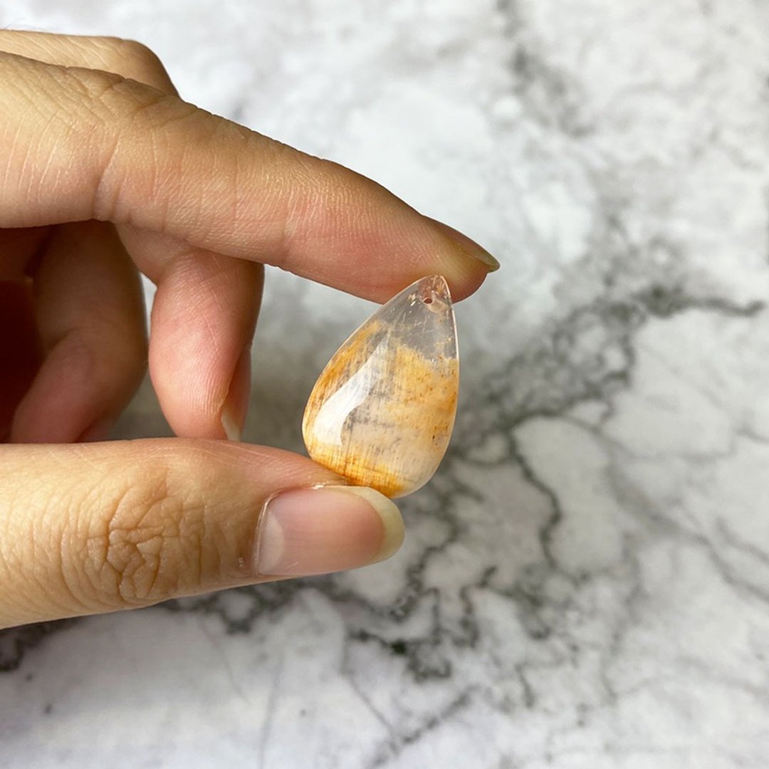【微瑕疵福利品】花幽灵水滴吊坠(S925纯银x项链x锁骨链) - 锁骨链 - 宝石 多色