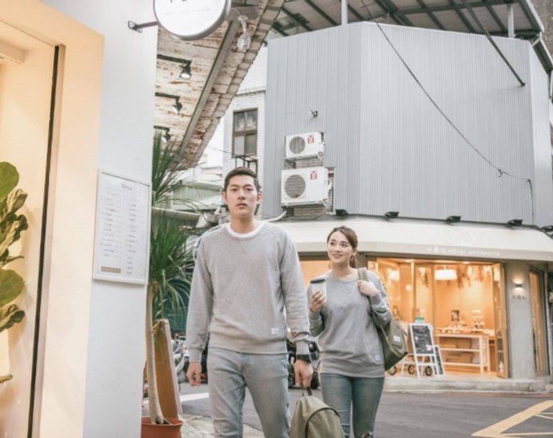 小日子 大学T - 男装上衣/T 恤 - 棉．麻 灰色