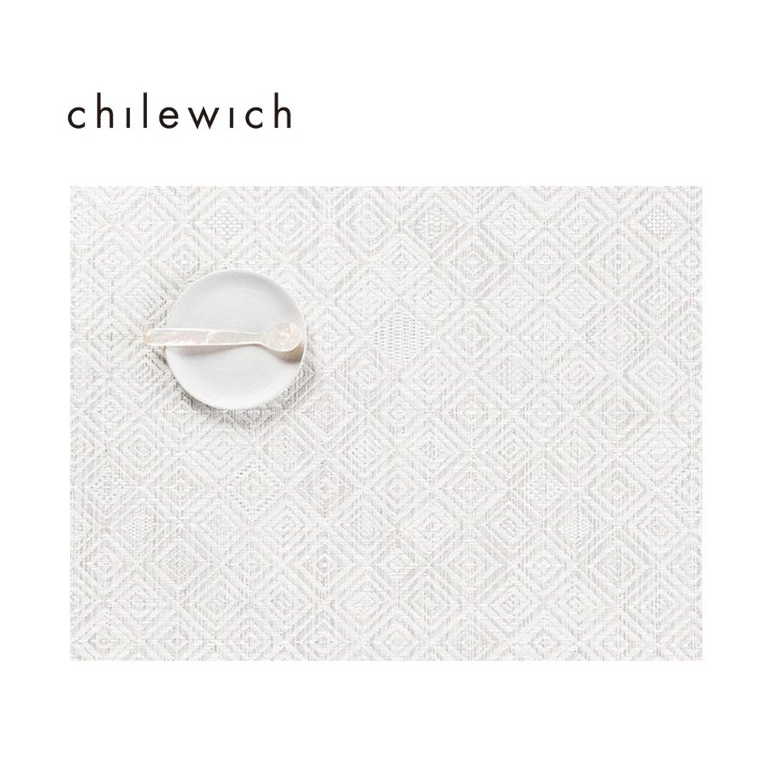 Chilewich矩形Mosaic系列餐垫36*48cm-灰白图纹 - 餐垫/桌巾 - 硅胶 白色