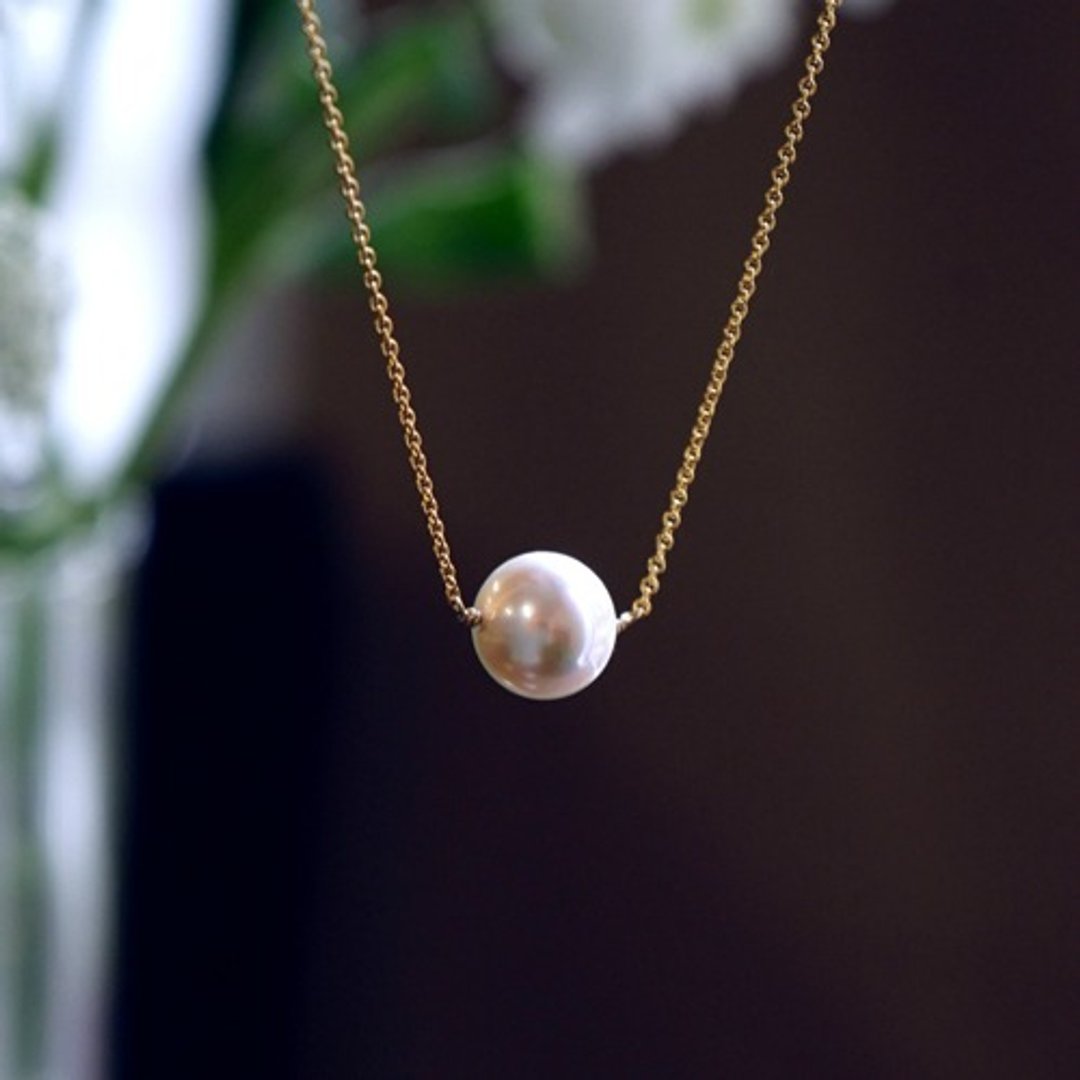 One Large Shell Pearl Necklace Petrona - 项链 - 宝石 白色