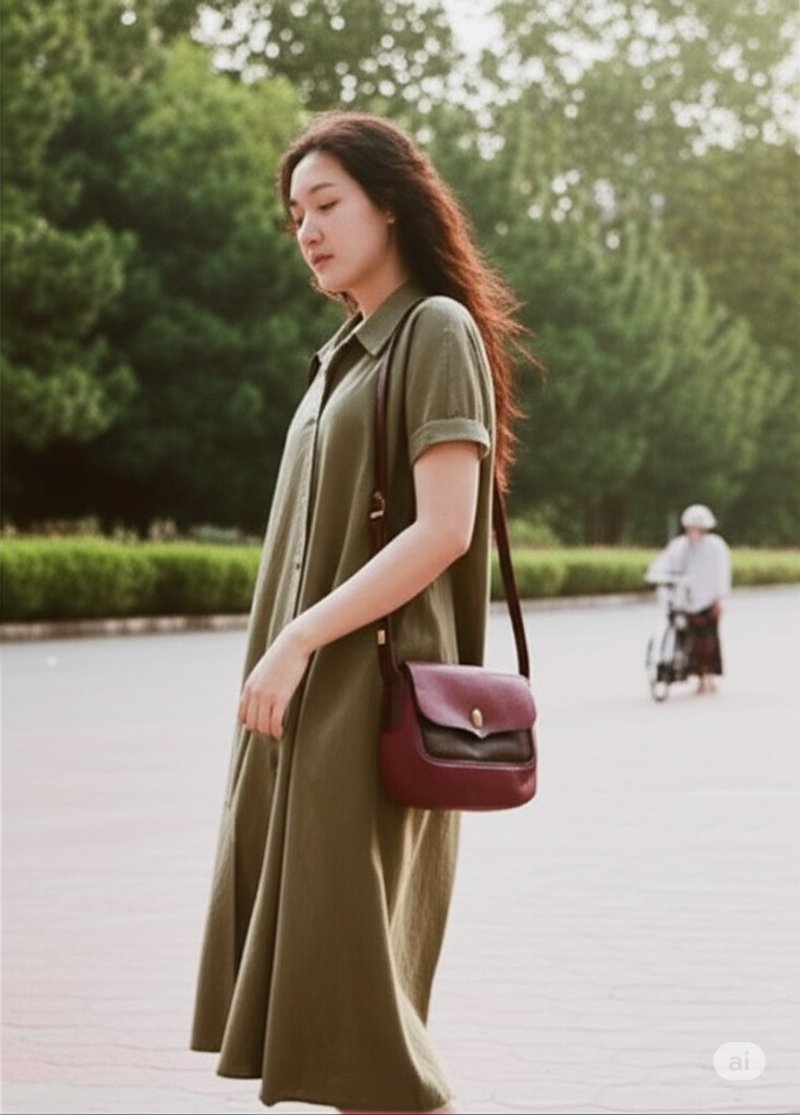 1980s卡地亚真皮酒红色侧背小包 - 侧背包/斜挎包 - 真皮 红色