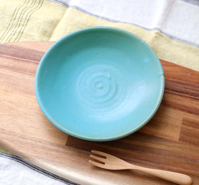 优惠价 / 赤陶土与土耳其蓝釉中皿 - 盘子/餐盘/盘架 - 陶 蓝色