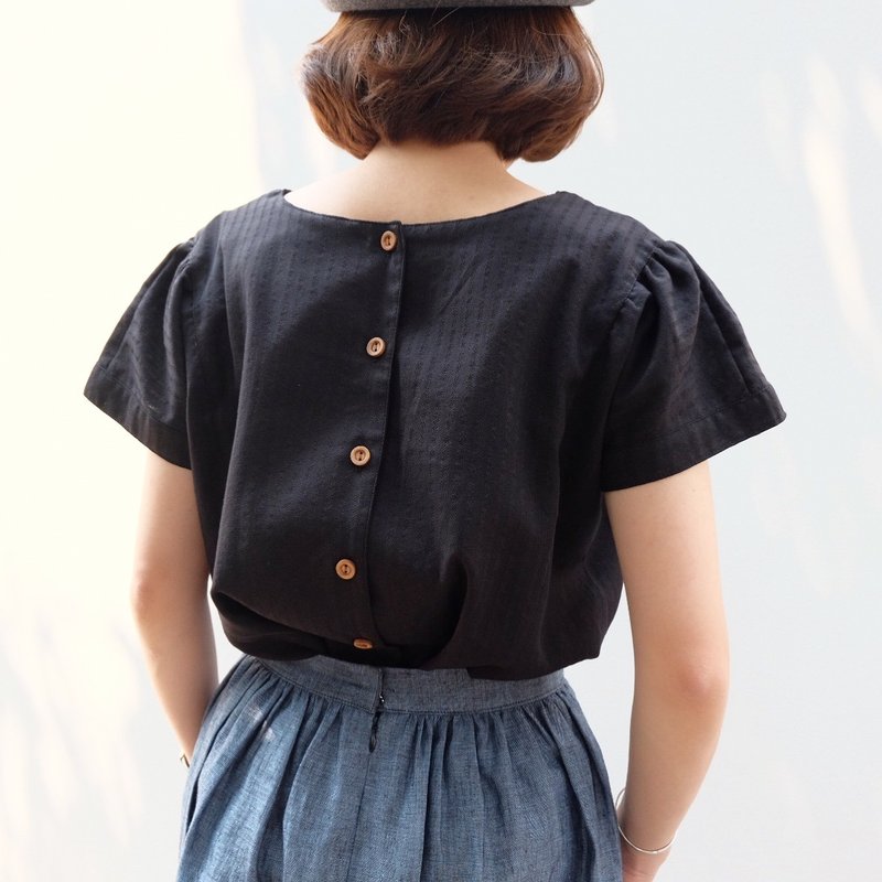 Black "mary poppins" Blouse - 女装上衣 - 其他材质 黑色