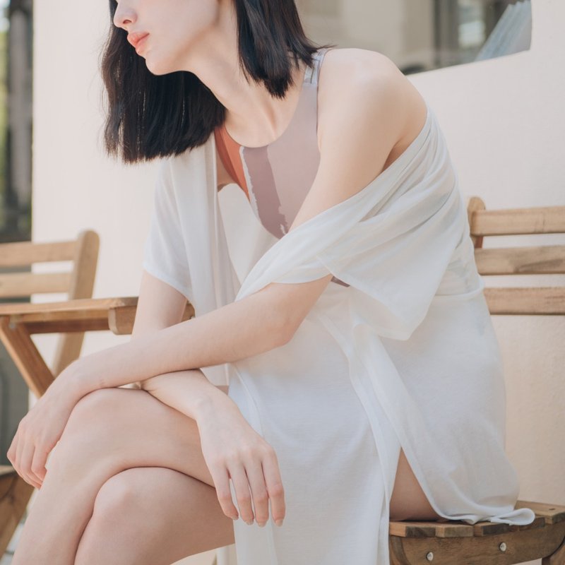 【MACACA】踏浪罩衫 - BIE2823 白 - 女装运动衣 - 棉 白色