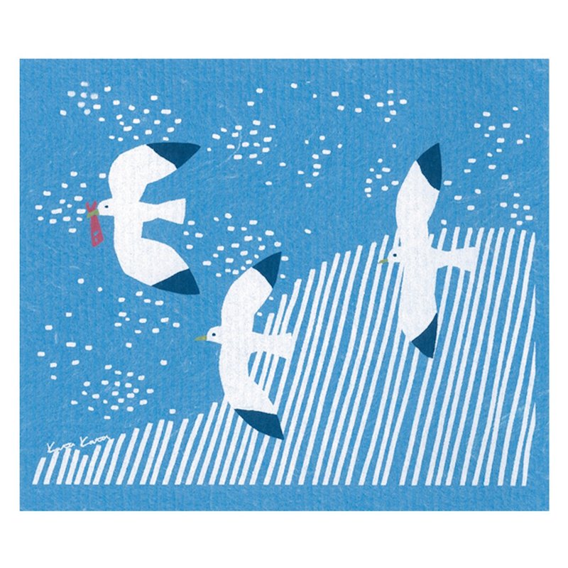 e.spongewipe_katakata三海鸥吸水抹布 - 其他 - 棉．麻 蓝色