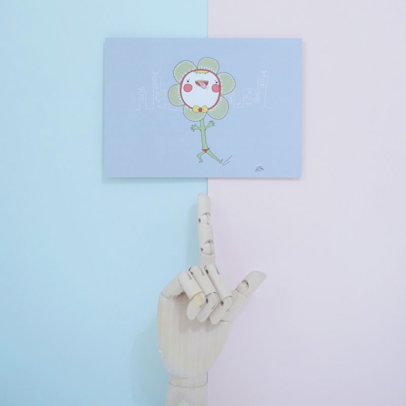 河童蛋 明信片⊿:每个人都是一朵花 - 卡片/明信片 - 纸 蓝色