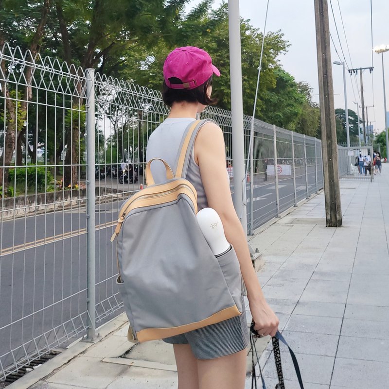 WEEK N BACKPACK   GREY - 后背包/双肩包 - 棉．麻 灰色