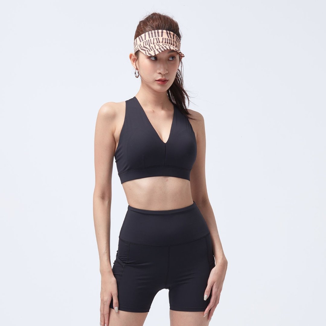 不可退换 /凉感织带运动Bra-乌黑 - 女装背心 - 尼龙 黑色