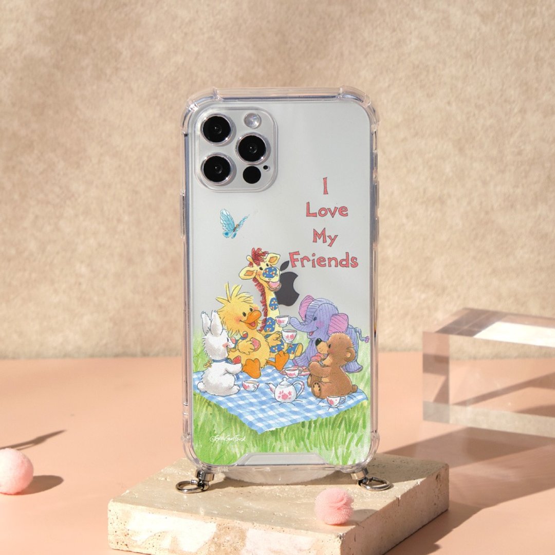 Suzy's Zoo野餐时光晶石透明防摔iPhone绳挂手机壳 - 手机壳/手机套 - 塑料 透明