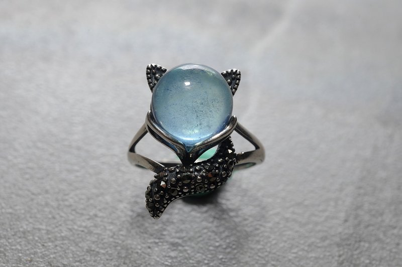 海蓝宝戒子 矿石/水晶/灵修/开运/招财/破煞/防小人 - 戒指 - 半宝石 