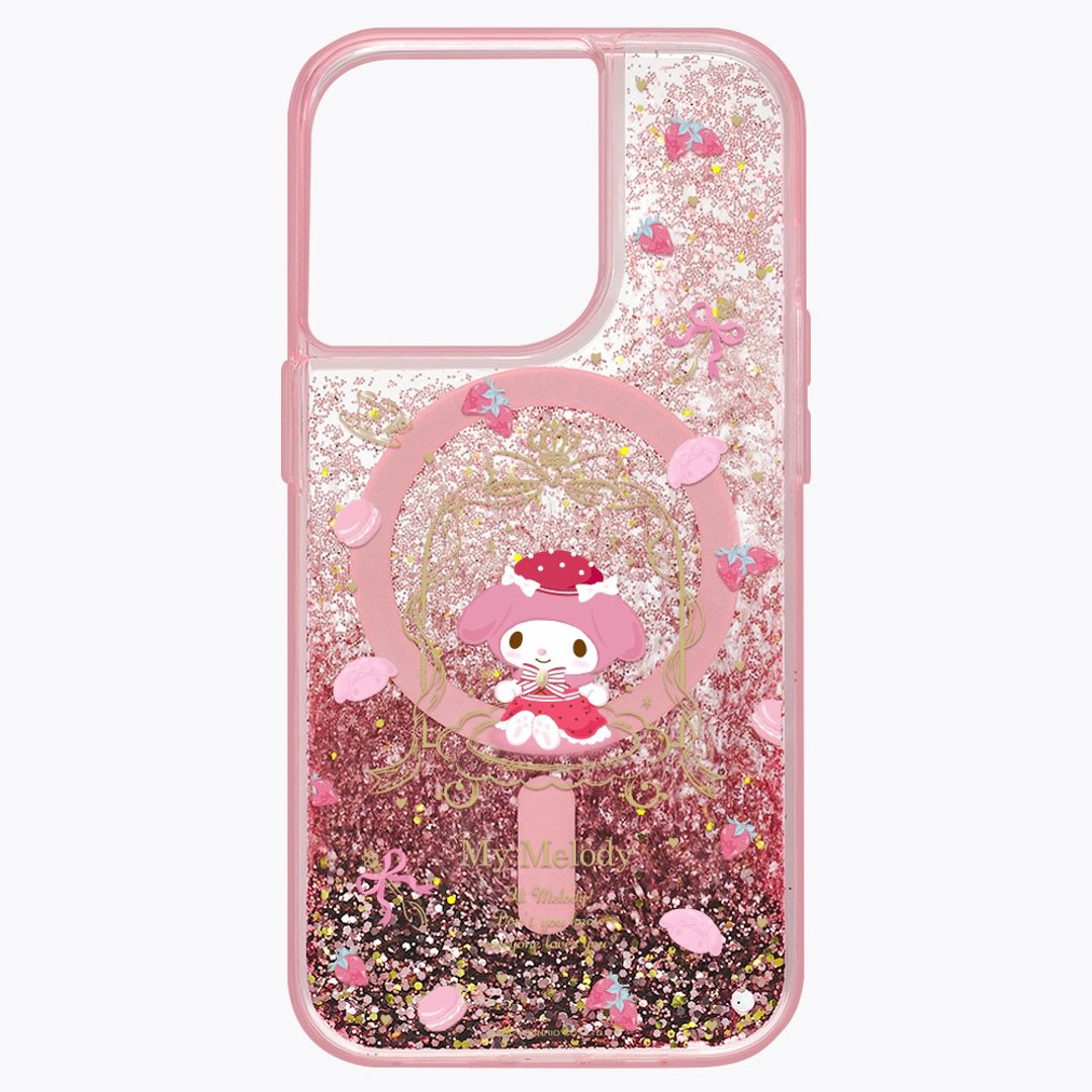 酷洛米 好友粉色流沙 磁吸版 防摔壳 iPhone 16 15 14 13 ProMax - 手机壳/手机套 - 环保材料 粉红色