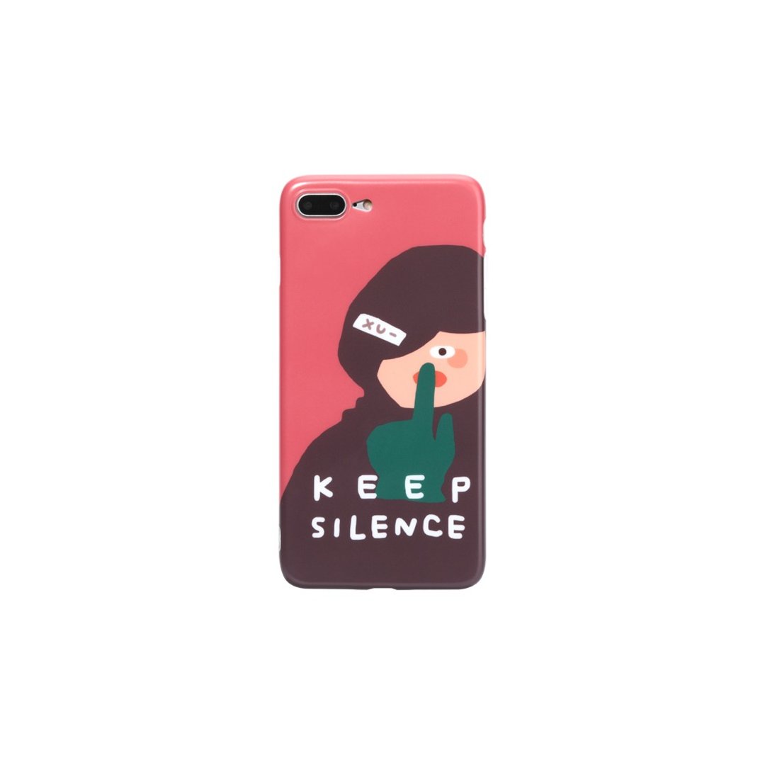 oneface原创设计搞怪少女插画iphone 7/8plus苹果x手机壳保护套 - 手机壳/手机套 - 硅胶 红色