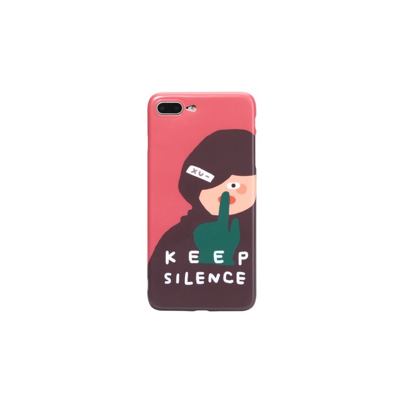 oneface原创设计搞怪少女插画iphone 7/8plus苹果x手机壳保护套 - 手机壳/手机套 - 硅胶 红色