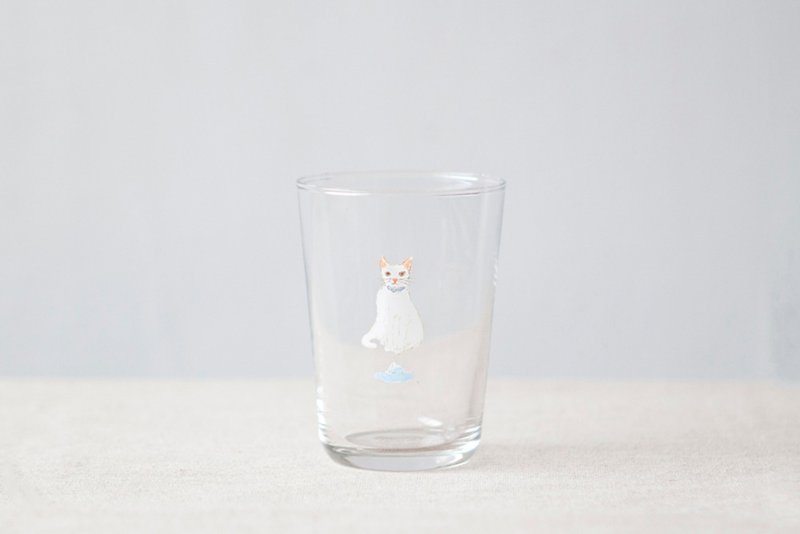 【+t企划】猫狗杯-猫 小Q - 玻璃杯 - 玻璃 透明