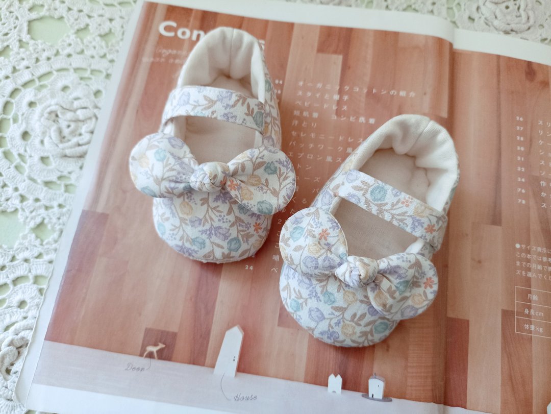 【5日内出货】婴儿鞋 手工婴儿鞋 弥月礼物 宝宝鞋 蝴蝶结 - 童装鞋 - 棉 多色
