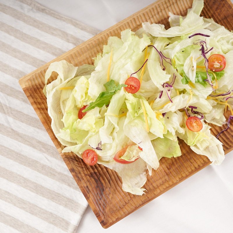 天然柚木超厚底方型托盘-条纹款│34CM不上漆原木制 露营野餐 - 盘子/餐盘/盘架 - 木头 咖啡色