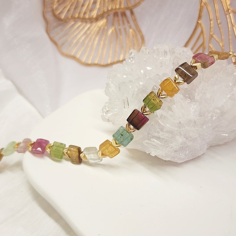 虹语。彩色碧玺手链 - 手链/手环 - 水晶 