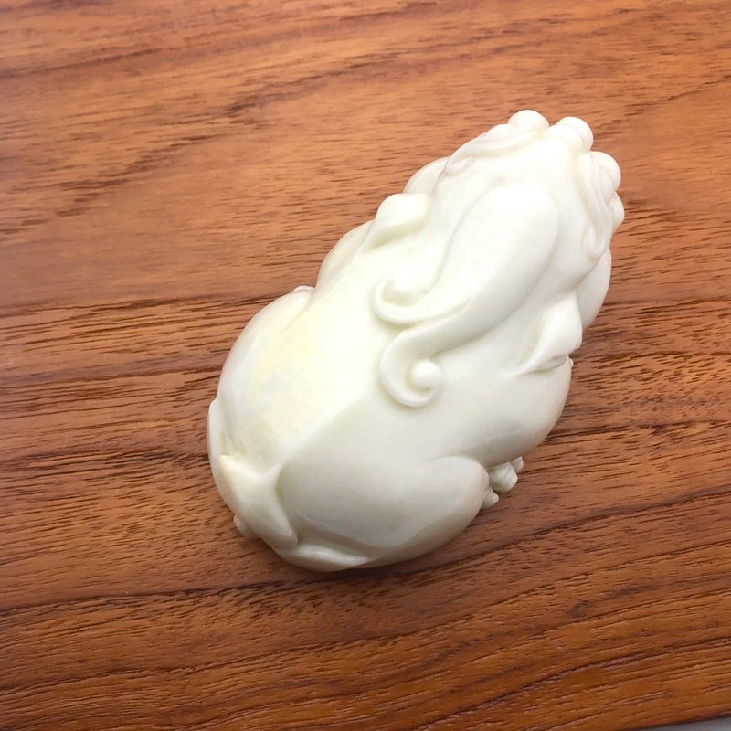 和田白玉貔貅招财摆件 - 摆饰 - 玉石 白色