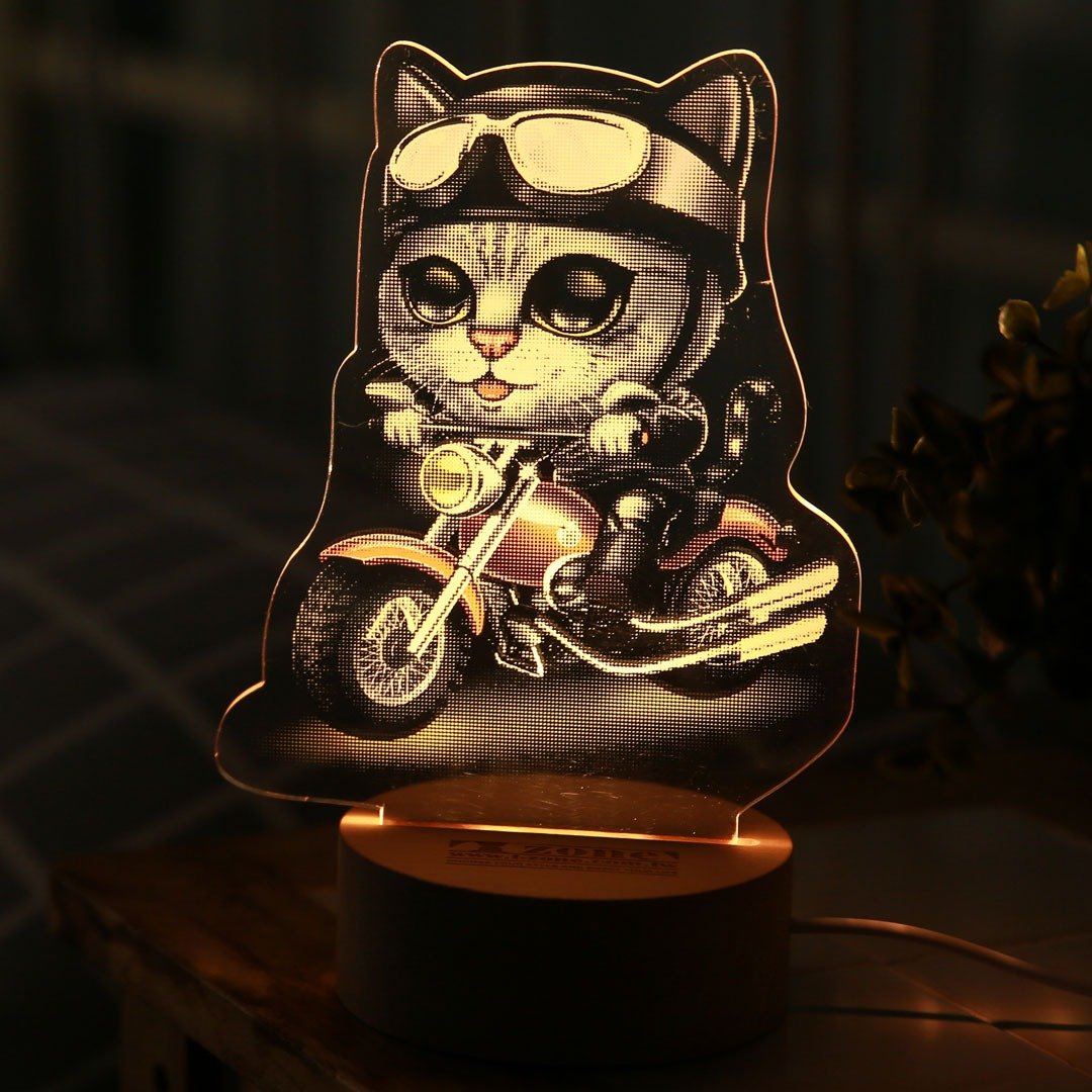Cat Rider / 哈雷猫 / led灯 - 灯具/灯饰 - 压克力 