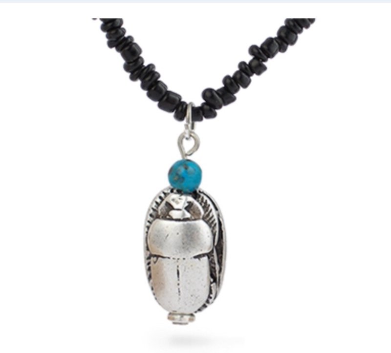 古埃及圣甲虫项链 - 项链 - 其他金属 银色